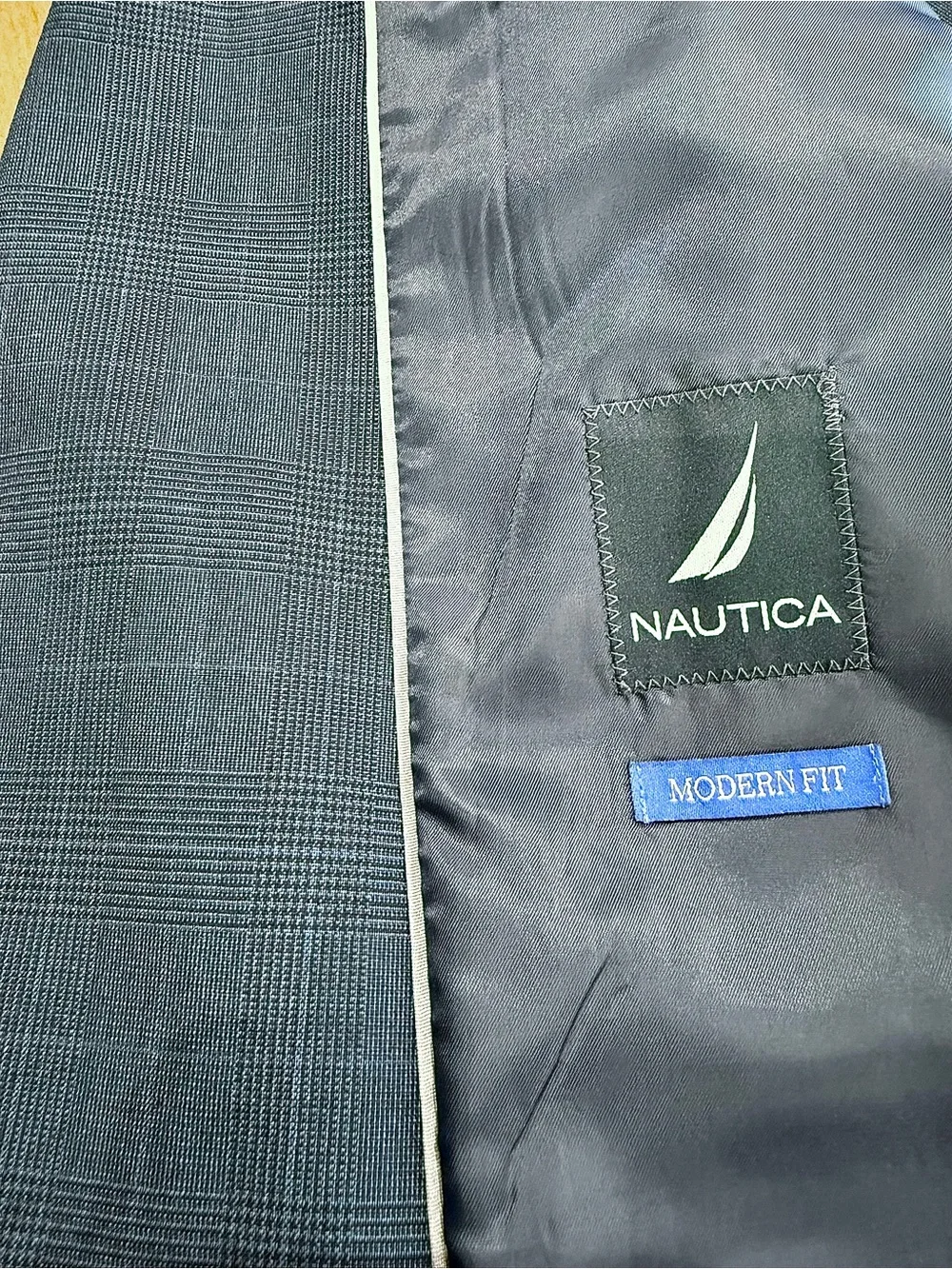 Nautica Men's Blue Windowpane Sport Coat
